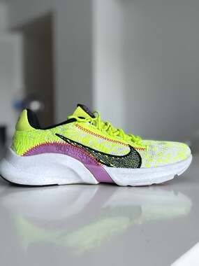 Nike SuperRep Go 3 Flyknit Next Nature Women's Workout Shoes Volt/Fuchsia DH3393